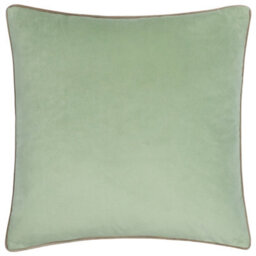 furn. Furn Meridian Velvet Polyester Filled Cushion, Eucalyptus/natural, 55 X 55Cm