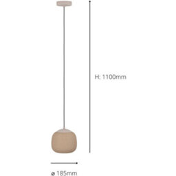 Loops Stylish Taupe Pendant Light For Modern Interiors - Indoor Ceiling Fixture - thumbnail 5