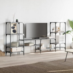 Vidaxl Tv Cabinet Grey Sonoma 206.5X28.5X95 Cm Engineered Wood - thumbnail 4