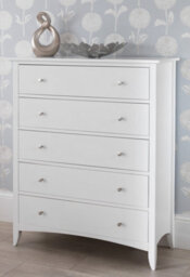 Statement Furniture Edward Hopper White 5 Drawer Chest Of Drawers - thumbnail 8