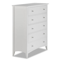 Statement Furniture Edward Hopper White 5 Drawer Chest Of Drawers - thumbnail 4