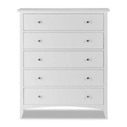 Statement Furniture Edward Hopper White 5 Drawer Chest Of Drawers - thumbnail 3