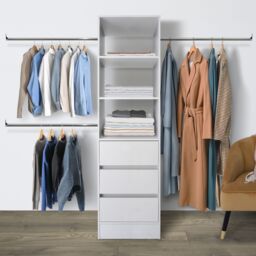 Spacepro Modular White 3 Drawer Tower Unit (H)2100mm (W)600mm (D)500mm - thumbnail 2