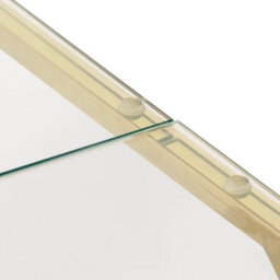 Berkfield Coffee Table Gold Stainless Steel And Tempered Glass - thumbnail 6