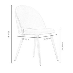 Life Interiors Lucia Halo Dining Set, A Table And Chairs Set Of 4, White/blue - thumbnail 8