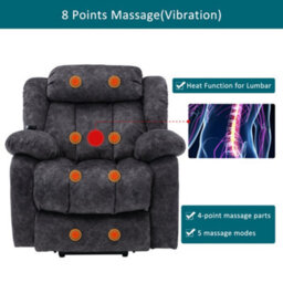 Matteo Power Massage Lift Recliner Chair With Heat & Vibration - Grey - thumbnail 9
