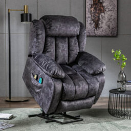 Matteo Power Massage Lift Recliner Chair With Heat & Vibration - Grey - thumbnail 7