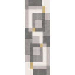 RainbowHome Geo Blocks Ochre Runner - Silk Road Collection 180Cm X 60Cm - thumbnail 1
