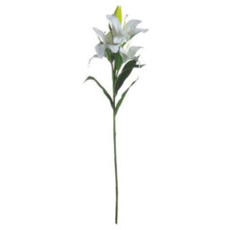 Hill Interiors White Lily Stem White (28Cm) - thumbnail 3
