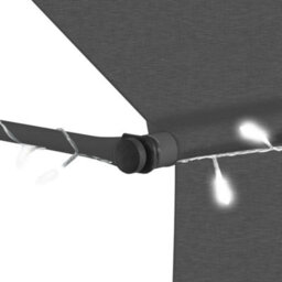 Berkfield Manual Retractable Awning With Led 300 Cm Anthracite - thumbnail 5
