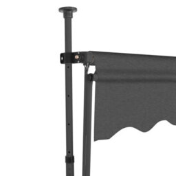 Berkfield Manual Retractable Awning With Led 300 Cm Anthracite - thumbnail 4