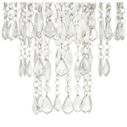 Happy Homewares Chandelier Style Pendant Light Shade With Tiers Of Clear Acrylic Drops - thumbnail 3