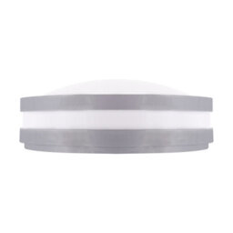 CGC Lighting Cgc Round Grey Led Outdoor Outside Wall Light Bulkhead With House Number Pack - thumbnail 3
