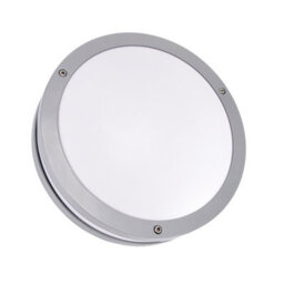 CGC Lighting Cgc Round Grey Led Outdoor Outside Wall Light Bulkhead With House Number Pack - thumbnail 2