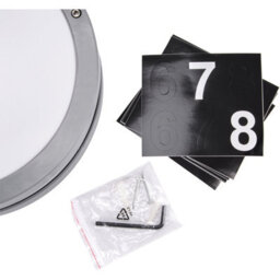 CGC Lighting Cgc Round Grey Led Outdoor Outside Wall Light Bulkhead With House Number Pack - thumbnail 5