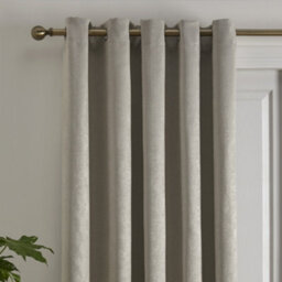 Fusion Strata Dim Out Woven Natural Eyelet Single Panel Door Curtain - thumbnail 2