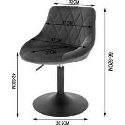 Multi-Functional Swivel Stool, Ergonomic Velvet Chair For Any Room - thumbnail 2