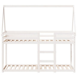 Berkfield Bunk Bed Without Mattress White 80X200 Cm Solid Wood Pine - thumbnail 4