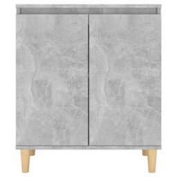 Berkfield Sideboard&solid Wood Legs Concrete Grey 60X35X70 Cm Engineered Wood - thumbnail 5