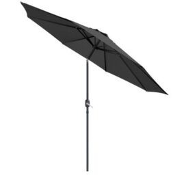 Sundaze 2.7M Black Garden Parasol Umbrella Sun Shade Canopy With Hand Crank Tilt Function - thumbnail 2