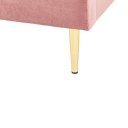 Beliani Bed Velvet Chaleix 180 X 200 Cm (Eu Super King) Peach Pink - thumbnail 9