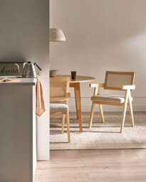Beliani Set Of 2 Dining Chairs Mills Boucle Brown/ Light Beige - thumbnail 2