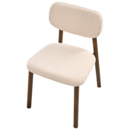 Beliani Set Of 2 Dining Chairs Mills Boucle Brown/ Light Beige - thumbnail 8