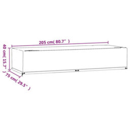 Walplus Sunlounger Cover 12 Eyelets 205X75X40 Cm Polyethylene - thumbnail 9