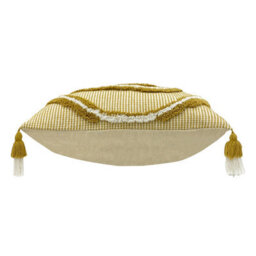 Furn. Rainbow Tuft Tasselled 100% Cotton Polyester Filled Cushion - thumbnail 3