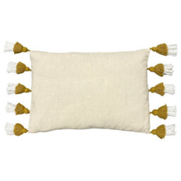 Furn. Rainbow Tuft Tasselled 100% Cotton Polyester Filled Cushion - thumbnail 2