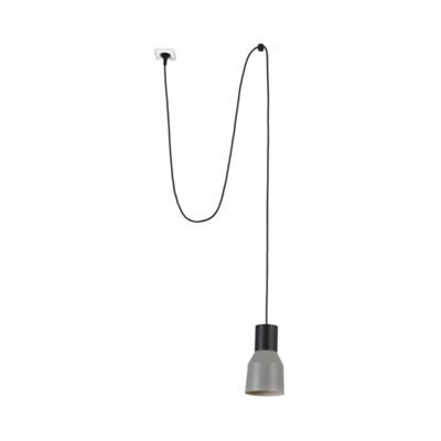 Luminosa Lighting Luminosa Kombo Grey Dome Pendant Lamp 120 With Plug