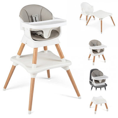 Gainoom 9-In-1 Convertible High Chair Dark Grey For Babies And Toddlers Baby Booster Seat With Waterproof Seat Cushion - image 1