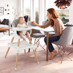 Gainoom 9-In-1 Convertible High Chair Dark Grey For Babies And Toddlers Baby Booster Seat With Waterproof Seat Cushion - thumbnail 3
