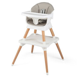 Gainoom 9-In-1 Convertible High Chair Dark Grey For Babies And Toddlers Baby Booster Seat With Waterproof Seat Cushion - thumbnail 4