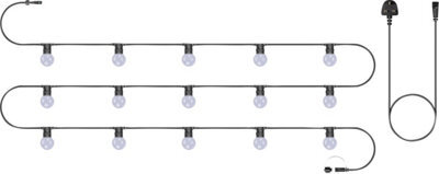 Eagle Connect Festoon Black Rubber Ip44 5M/15X2W Colour Changing Lamp - image 1