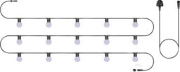 Eagle Connect Festoon Black Rubber Ip44 5M/15X2W Colour Changing Lamp - thumbnail 1