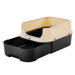 Living And Home Black Double-Door Detachable Cat Litter Box With Uv Sterilisation, Pull-Out Tray And Scoop, 37Cm W X 49Cm D X 37Cm H - thumbnail 5