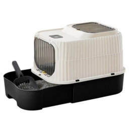 Living And Home Black Double-Door Detachable Cat Litter Box With Uv Sterilisation, Pull-Out Tray And Scoop, 37Cm W X 49Cm D X 37Cm H - thumbnail 4