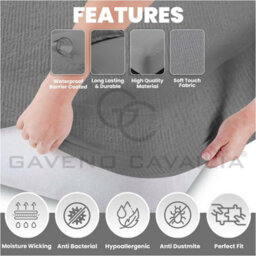 Gc Gaveno Cavailia Waterproof And Breathable Terry Towelling Mattress Protector,super King Bed Size Aniti Allergy Charcoal - thumbnail 4