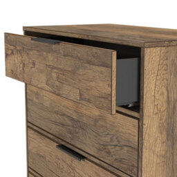 Tamworth 4 Drawer Chest Of Drawers In Vintage Oak (Ready Assembled) - thumbnail 6