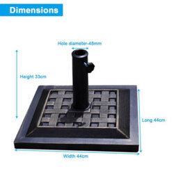 Costway Heavy Duty Parasol Base Umbrella Stand Sun Shade Cast Iron Patio Garden - thumbnail 2