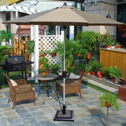 Costway Heavy Duty Parasol Base Umbrella Stand Sun Shade Cast Iron Patio Garden - thumbnail 3