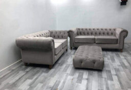 Stratus Interiors Regal Classic Chesterfield Sofa Deep Button Soft Velvet & Wool Fabric - L Shape Corner - thumbnail 4