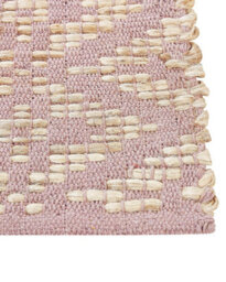 Beliani Rug Gerze Pink 140 X 200 Cm Cotton - thumbnail 8