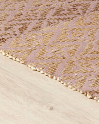 Beliani Rug Gerze Pink 140 X 200 Cm Cotton - thumbnail 5