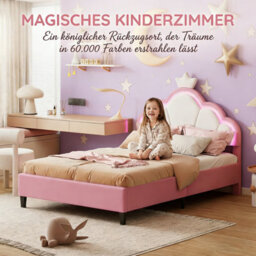 Double Bed Frame, Velvet Upholstered Bed, 4Ft6 Cloud Shaped Bed With Crown, Adjustable Headboard, Wooden Slatted Frame,135 X 190Cm - thumbnail 1