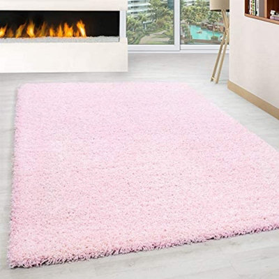 Abaseen 60X110 Cm Baby Pink Shaggy Rug - Soft Touch Thick Pile Modern Rugs - Washable Area Rugs For Home And Office - image 1