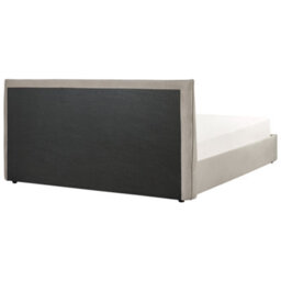 Beliani Ottoman Bed Velvet Lavaur 180 X 200 Cm (Eu Super King) Taupe - thumbnail 8