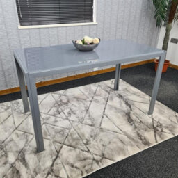 Kosy Koala Dining Table Grey Glass Kitchen Place For 4 Seats, Dining Table Only (Grey H 75 X L 120 X W 70 Cm) - thumbnail 5