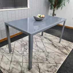Kosy Koala Dining Table Grey Glass Kitchen Place For 4 Seats, Dining Table Only (Grey H 75 X L 120 X W 70 Cm) - thumbnail 6